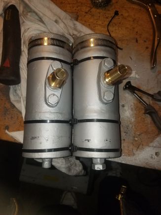 And here I just used zip-ties to hold each of the tanks together, which made it much easier to mount them on the firewall