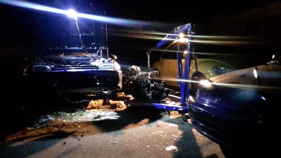 Werking outside in the dark, in the cold and alone.