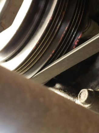 My timing marks still appear to be lined up, I made the marks across all pulleys so I could see if the bushing failed