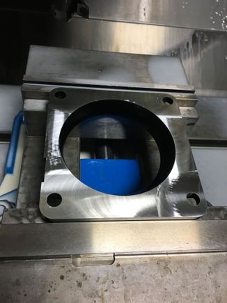 Had a buddy of mine machine down the throttle body adapter to crest as much room as possible