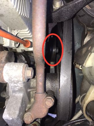 Pulley missing belt?