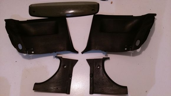 Rear interior panels and OEM sunroof deflector with hardware.