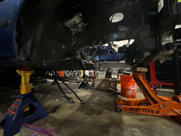 All front suspension removed.