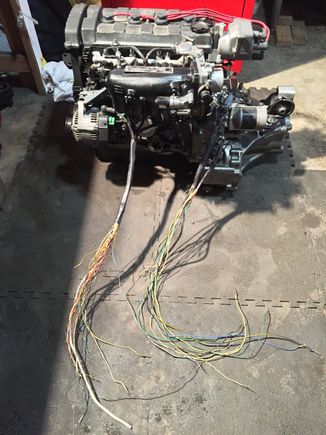 Finally both sides all routes and loomed. Now just finish the wiring to the shock connectors.