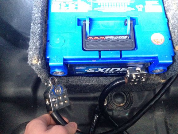 Postive and negative hook ups.