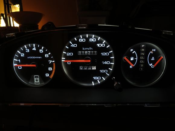 It was a gift, got LED lights, and orange paint pointers. Open door warning lights wiring process