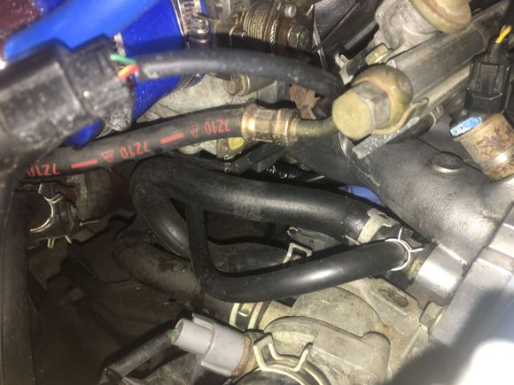 Coolant hose going to the valve next to the IAC