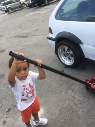 My little helper. He's gotten so big since he was on page 1 or 2 of this thread lol. Looks like starting him young worked.
