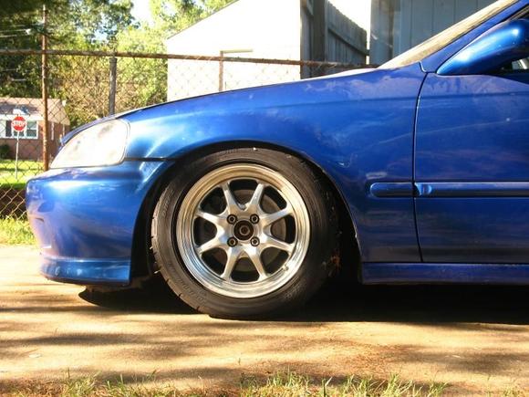 Just seeing how long it would go before it would rub massively due to stock non-rolled fenders.