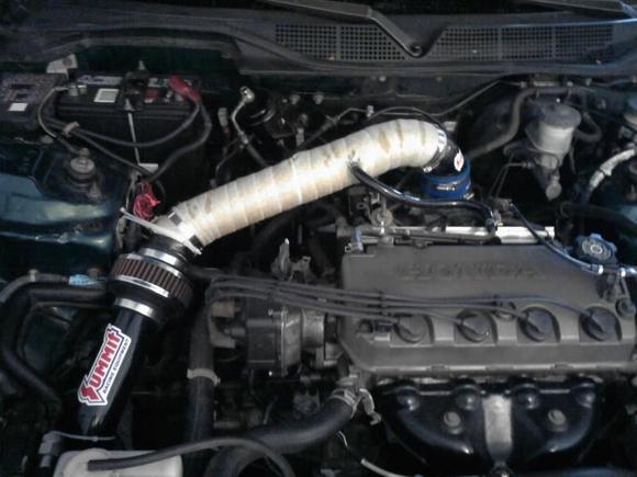 Heat wrap, new spark plug wires are not installed yet in this pic