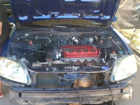 Started the work on my car to switch out the clutch