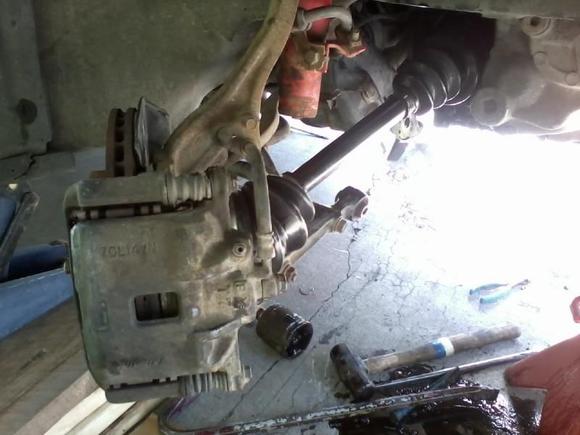 New passenger side CV Axle installed