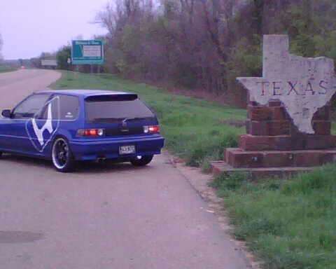 Sitting on the Texas/Arkansas border "Fall 2005"