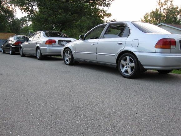 Driveway full of 4drs