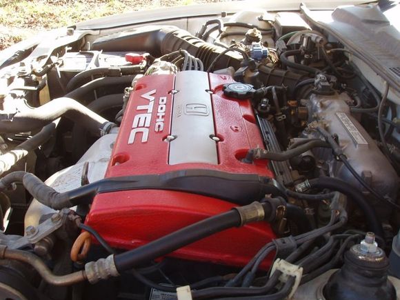 painted red and installed
