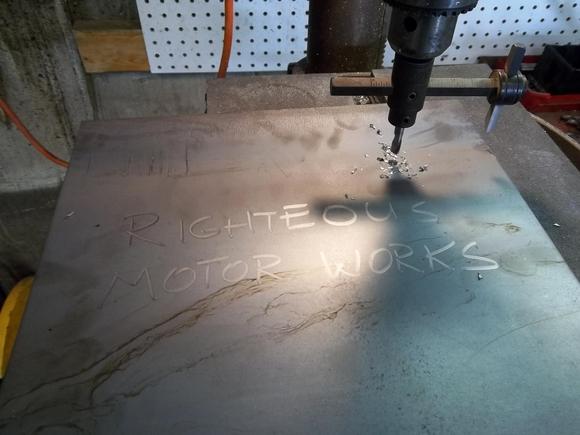 The 3/16 steel plate for the tank bulkhead.