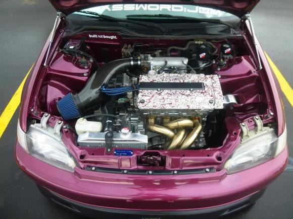 b16a sir 2 itr bolt ons with plm race header accented by password jdm's goodies all over