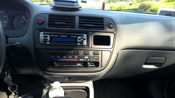 Yup, someone tried to steal the radio, so it has cracks on the plastic. Hope I can fix it.