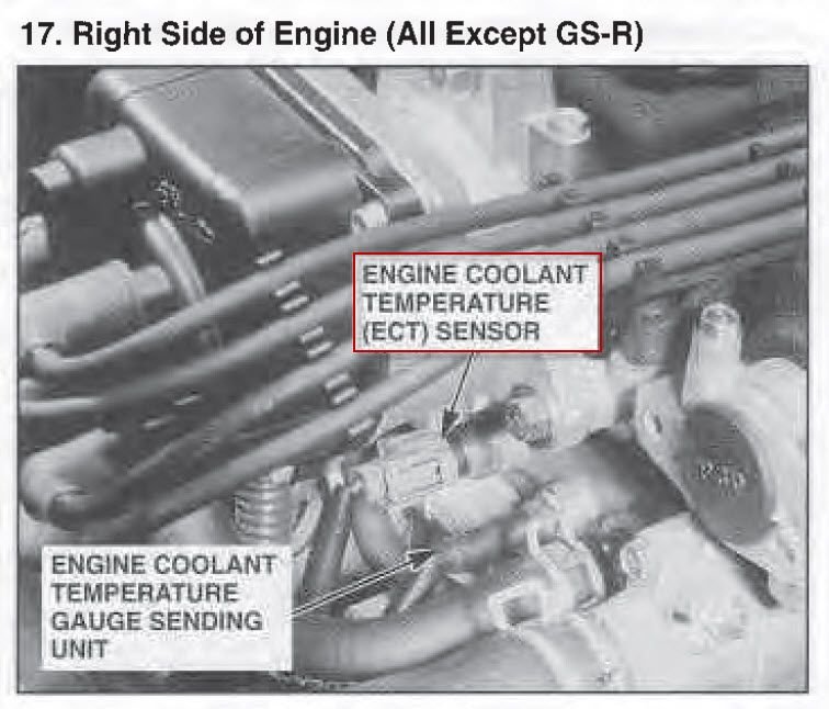 Location of ECT Sensor 2001 Integra HondaTech Honda Forum Discussion