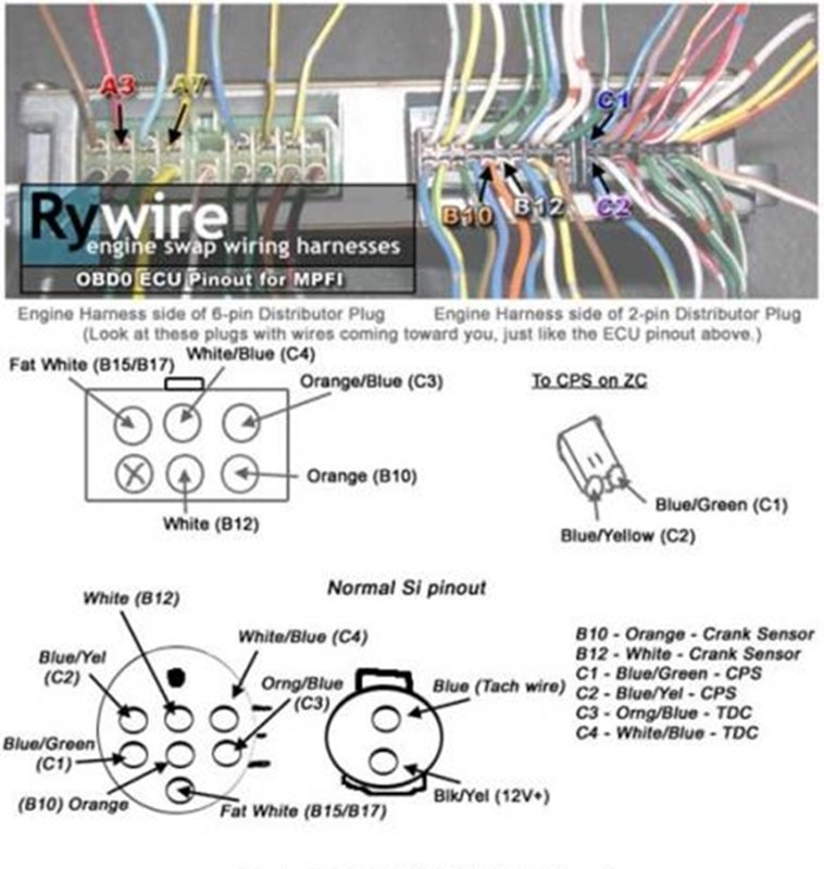 Honda Crx Distributor Wire Diagram, Obd1 Wiring Harness Diagram