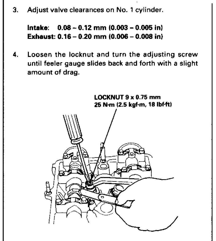 Results from my b18b1 valve lash adjustment HondaTech Honda Forum