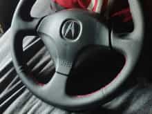 RSX Red Stitch Leather Steering Wheel w/Airbag $450.00