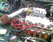 this is the motor with the new block.. D16Y8 CP forged rods, pistons, and crank running 9:1 compression ratio..