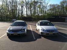 Jdm civic ej6 and my stock civic eventually it will be up to jdm status