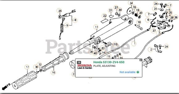 The part I am looking for is the N 15 (53130-ZV4-650)