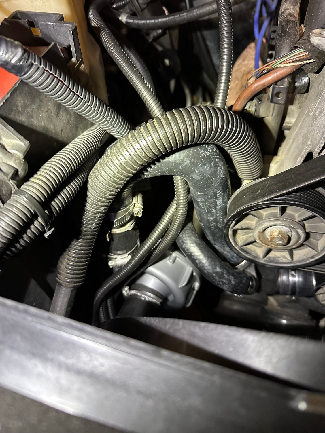 View of pump to U hose