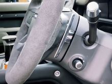 Alcantara steering wheel with flappy paddles 