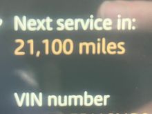 10,000 miles till next oil service. 