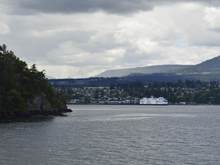 Ferry terminal in the distance