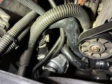 View of pump to U hose