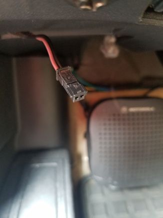 2 connector plug from drivers side foot well light