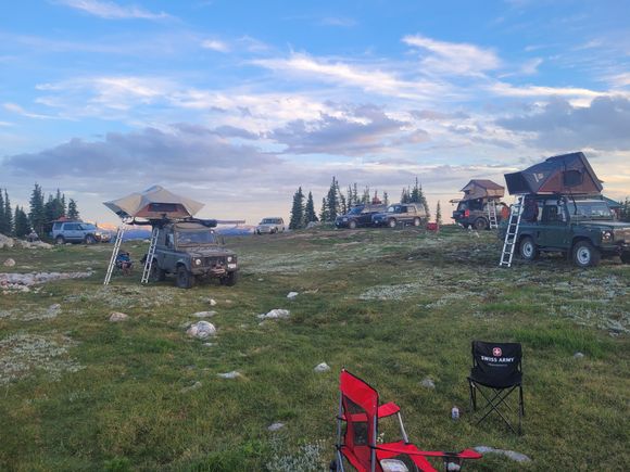 Our camping spot on top of the mountain 