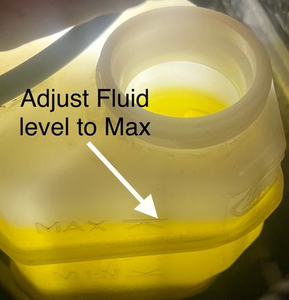 Readjust fluid levels 
