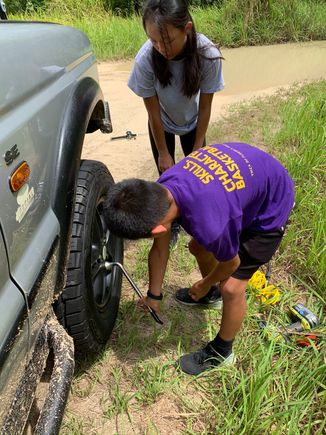 Finishing touches on the spare 