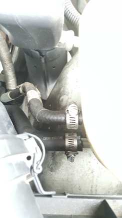 Worn power steering hoses