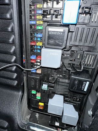 wire snaking out from the relay