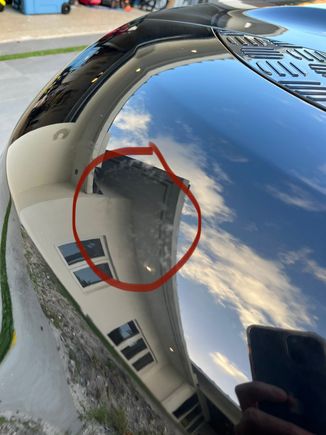 Blotchy marks in paint… hard to see unless in certain lighting. 