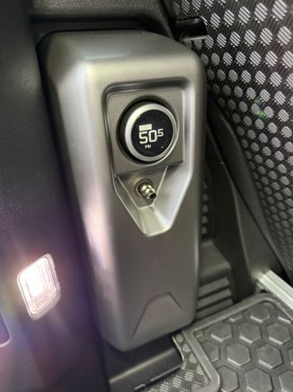 Finally installed integrated air compressor. I know there are a lot better and cheaper options available out there but wanted to keep oem look. Removing/reinstalling trims were the hardest parts and drilling holes on the panel was a bit scary but all other parts were delicate but pretty straight forward.