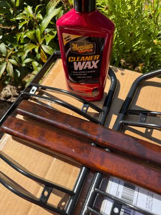 Cleaner wax took junkyard wood piece to new looking btw. 