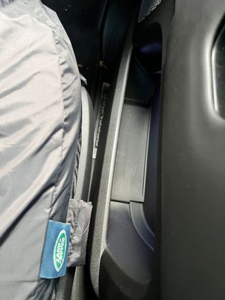 You can see on the pass seat here the tab  that is supposed to hold it in came out