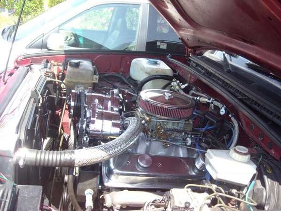 side view of installed and running 350