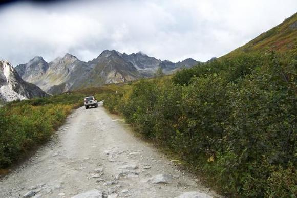 Road into Archangel Valley, Hatcher's Pass, Alaska.