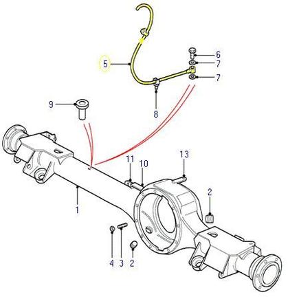 Front and Rear Axles vent hoses location.