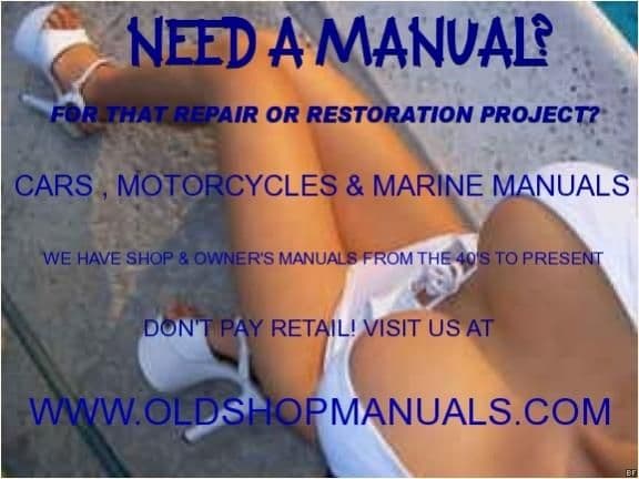 WE HAVE SHOP,OWNER'S MANUALS AND BROCHURES FROM THE 30'S TO 2000'S