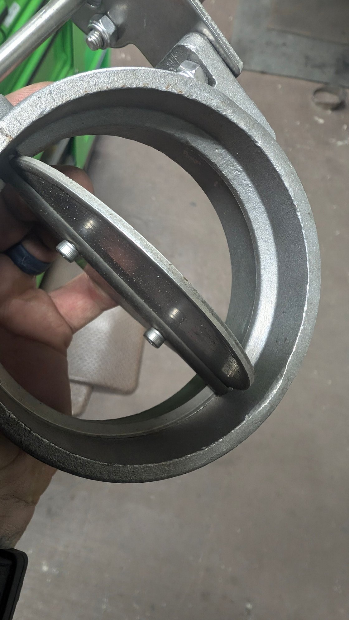The 4inch loud valves smallest cross section is 3.650 where the blade seals. 