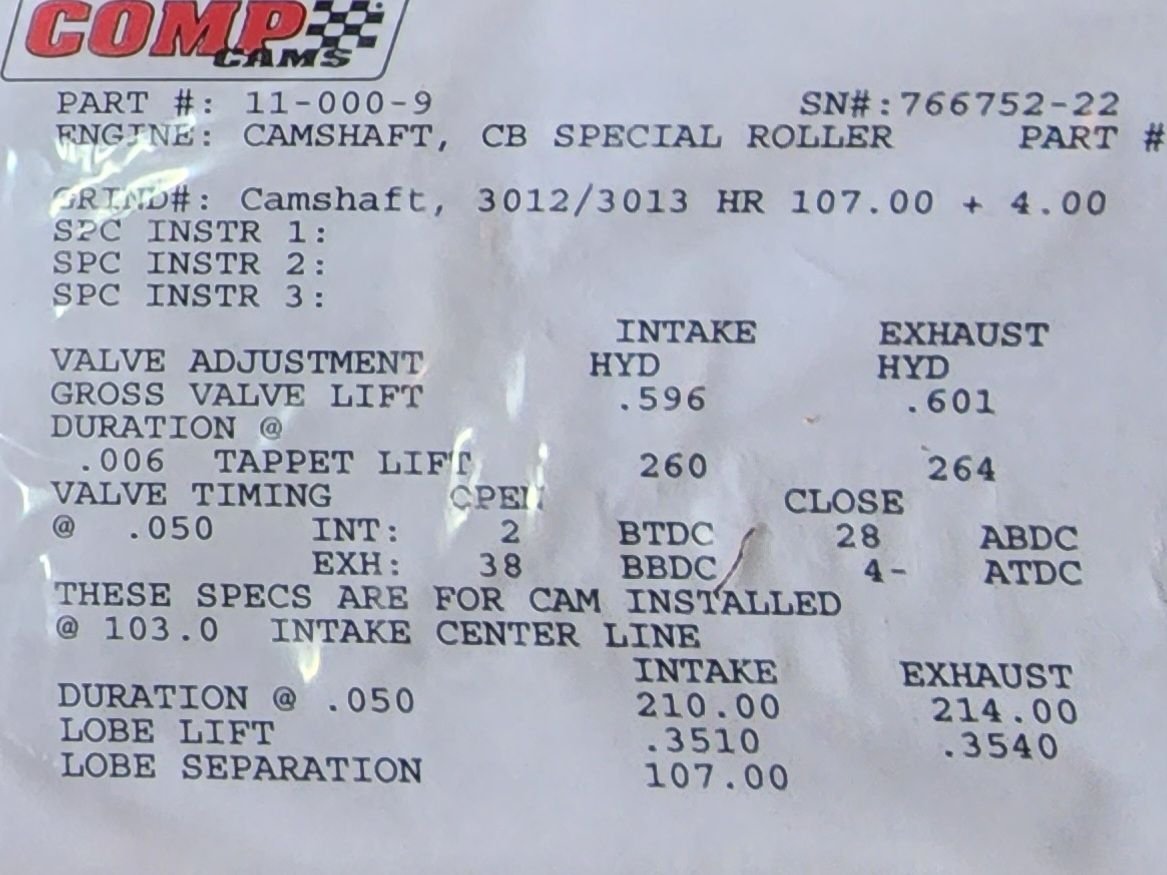 cam spec